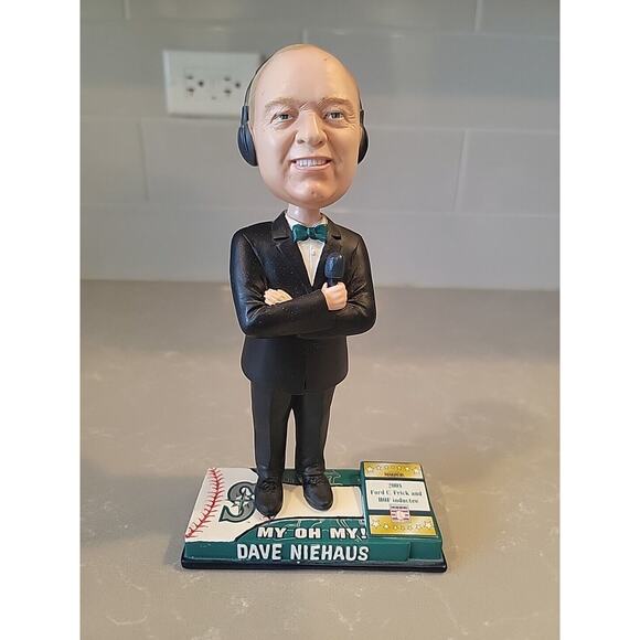 Rare DAVE NIEHAUS Hall of Fame Forever Bobblehead My Oh My! Seattle Mariners 561 - Picture 1 of 7